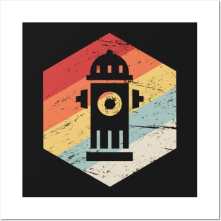 Retro Vintage Fire Hydrant Icon Posters and Art